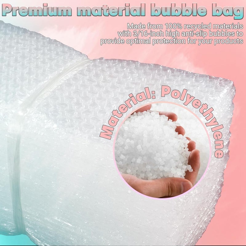 SEUNGCH 14X14 Inch Bubble Out Bags, 50Pcs Bubble Pouches Warp,Clear Bubble Cushioning Wrap, Double Walled Packing Supplies for Storage, Shipping, Moving, Transporting and Packing - Image 3